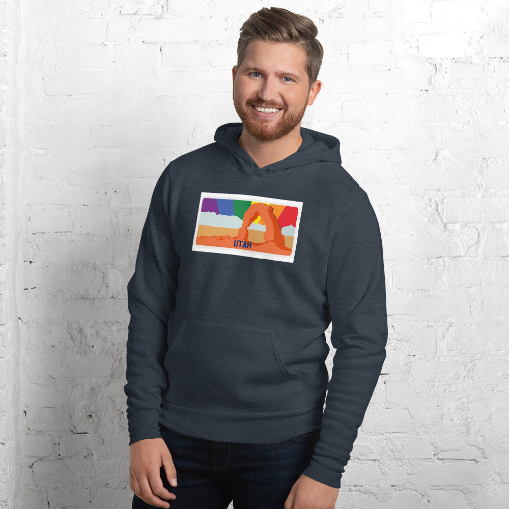 Utah Rainbow Sunset - UT Pride - Unisex hoodie