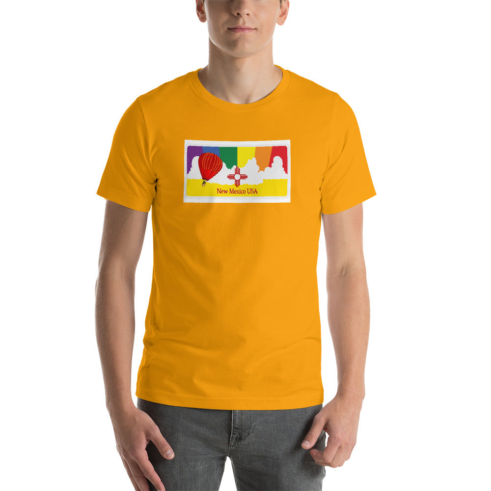 New Mexico Rainbow Sunset - NM Pride - Short-Sleeve Unisex T-Shirt