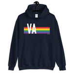 Virginia Pride Retro Rainbow - Unisex Hoodie