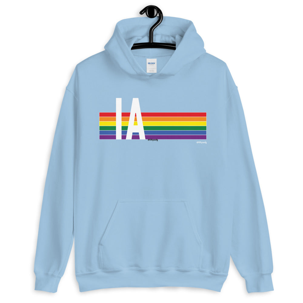 Iowa Pride Retro Rainbow - Unisex Hoodie