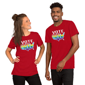 VOTE PROUD - America Proud - Retro Pride - Short-Sleeve Unisex T-Shirt