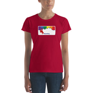 Wyoming Pride Rainbow Sunset Women's short sleeve t-shirt