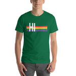 Hawaii Pride Retro Rainbow Short-Sleeve Unisex T-Shirt