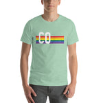 Colorado Pride Retro Rainbow Short-Sleeve Unisex T-Shirt
