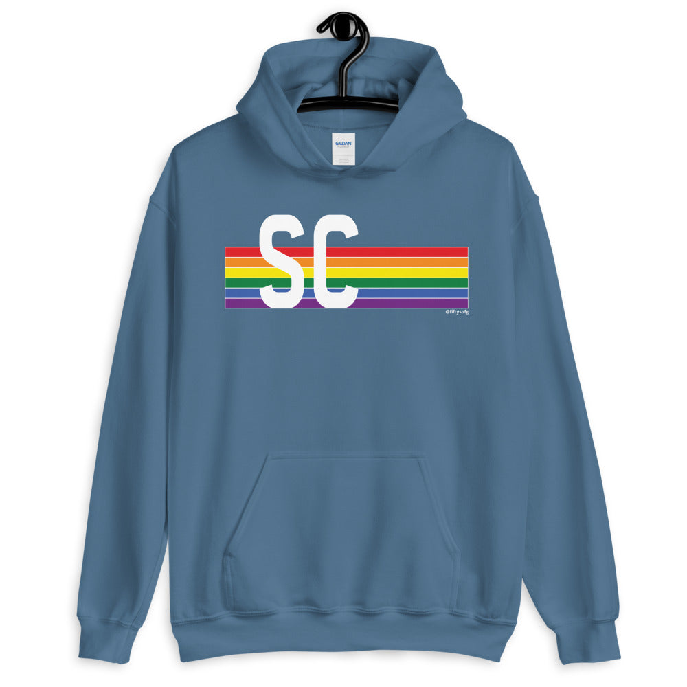 South Carolina Pride Retro Rainbow - Unisex Hoodie