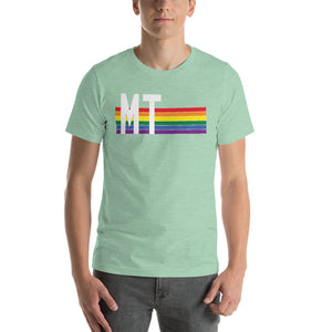 Montana Pride Retro Rainbow Short-Sleeve Unisex T-Shirt
