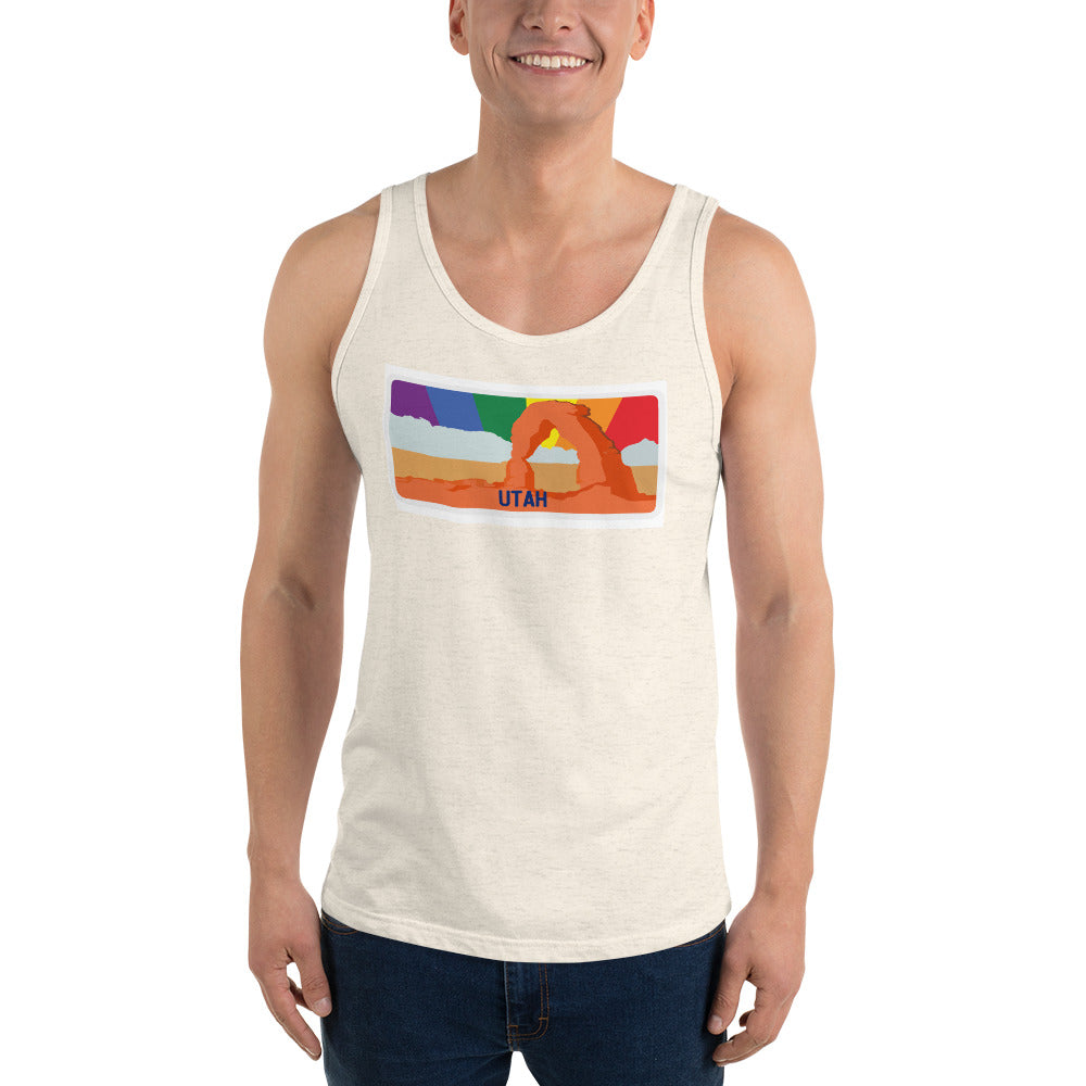 Utah Rainbow Sunset - UT Pride - Unisex  Tank Top