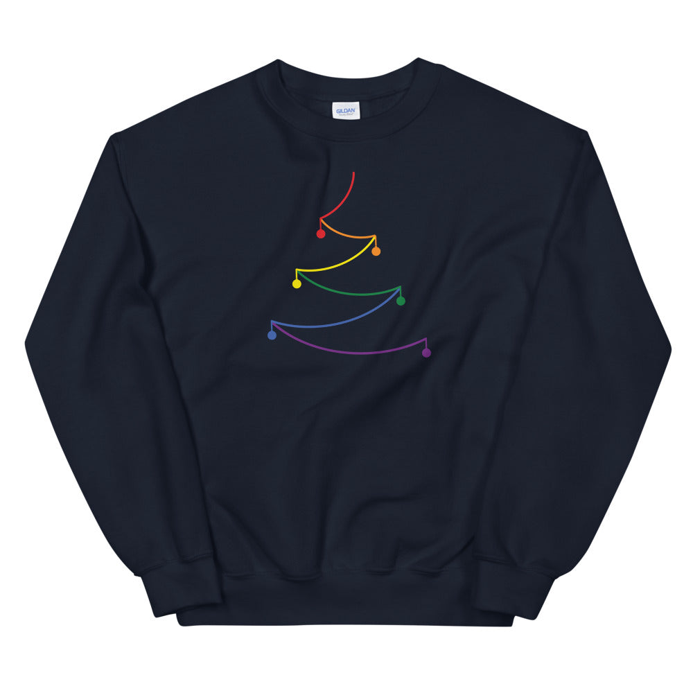 Abstract Line Pride Tree Holigay - Unisex Sweatshirt