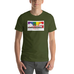 California Rainbow Sunset - CA Pride - Short-Sleeve Unisex T-Shirt