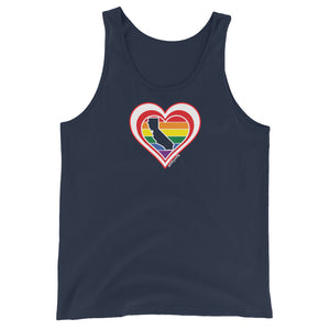 California Retro Pride Heart - Unisex Tank Top
