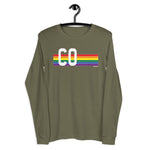 Colorado Pride Retro Rainbow - Unisex Long Sleeve Tee