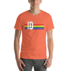 Idaho Pride Retro Rainbow Short-Sleeve Unisex T-Shirt