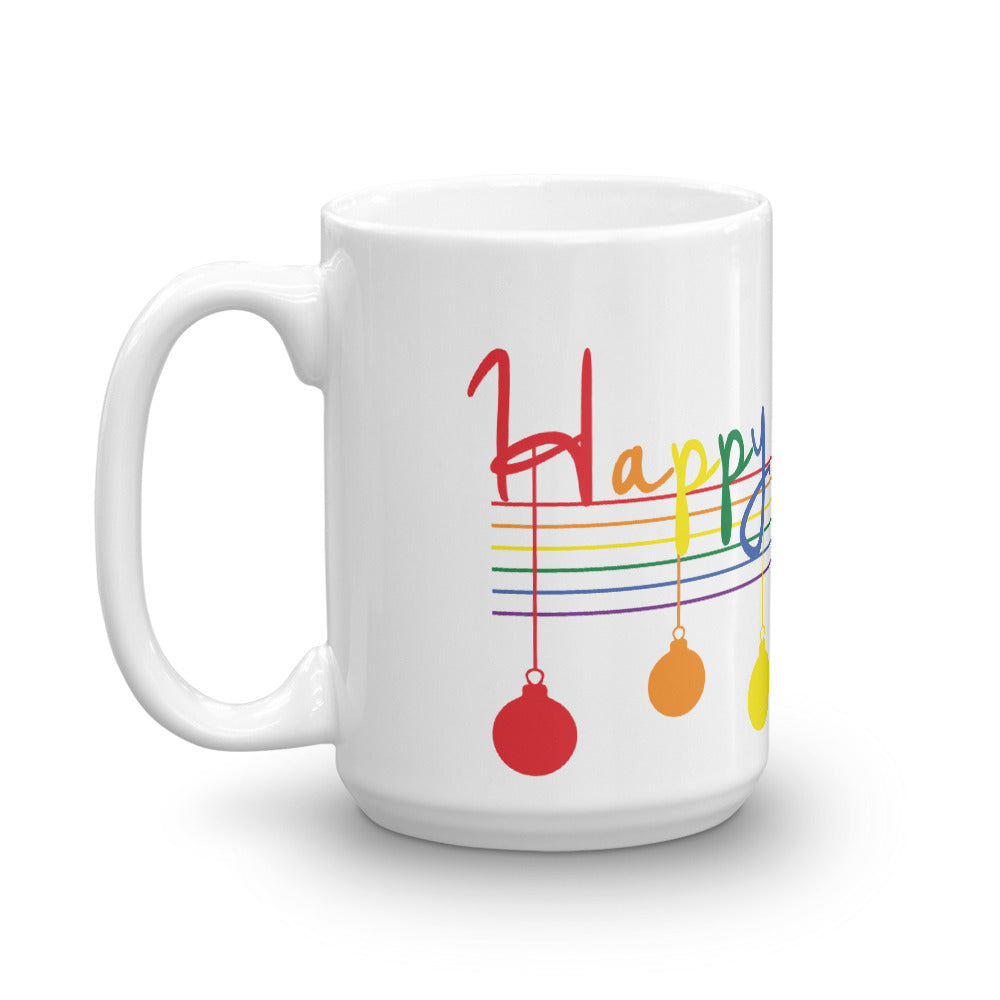Happy Holigay Cursive Holiday Mug