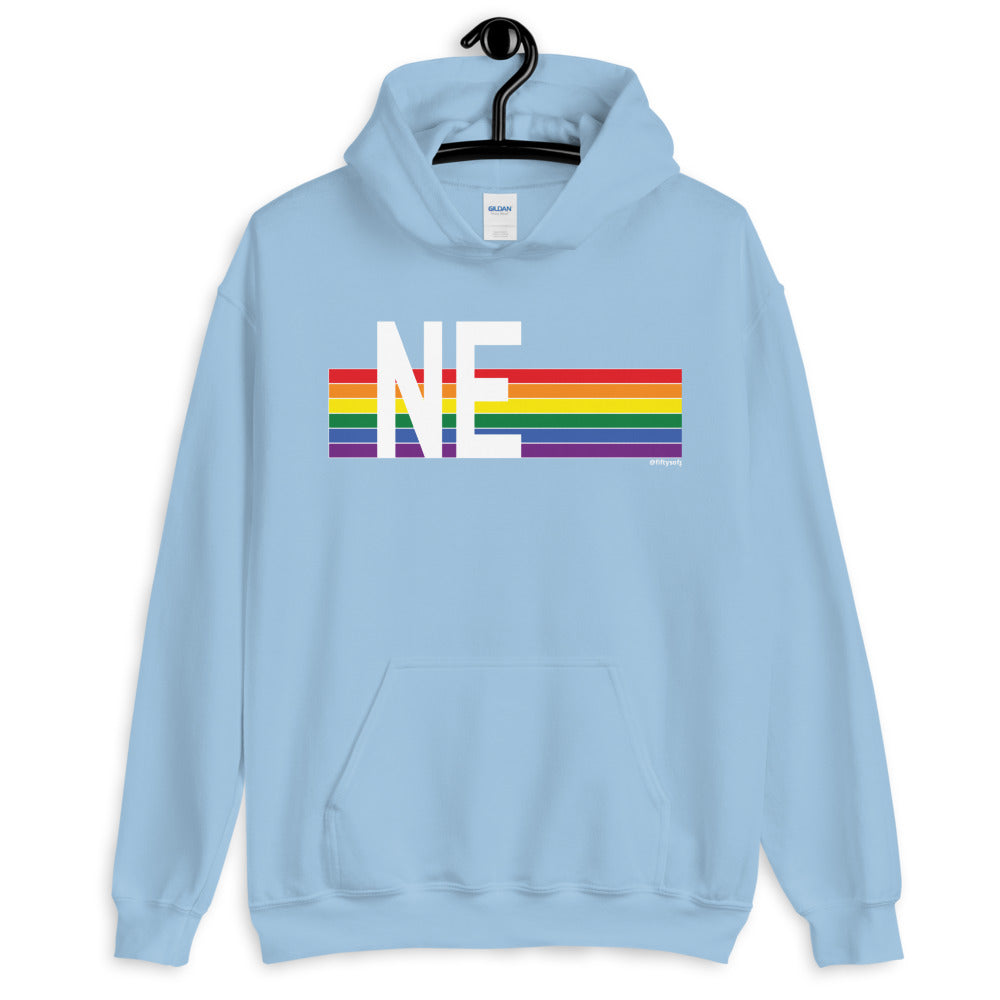 Nebraska Pride Retro Rainbow - Unisex Hoodie