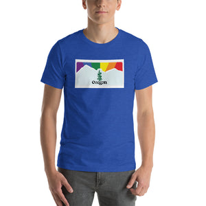 Oregon Rainbow Sunset - OR Pride - Short-Sleeve Unisex T-Shirt