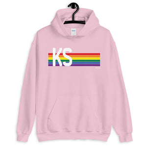 Kansas Pride Retro Rainbow - Unisex Hoodie