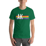 Alaska Pride Retro Rainbow Short-Sleeve Unisex T-Shirt