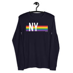 New York Pride Retro Rainbow - Unisex Long Sleeve Tee