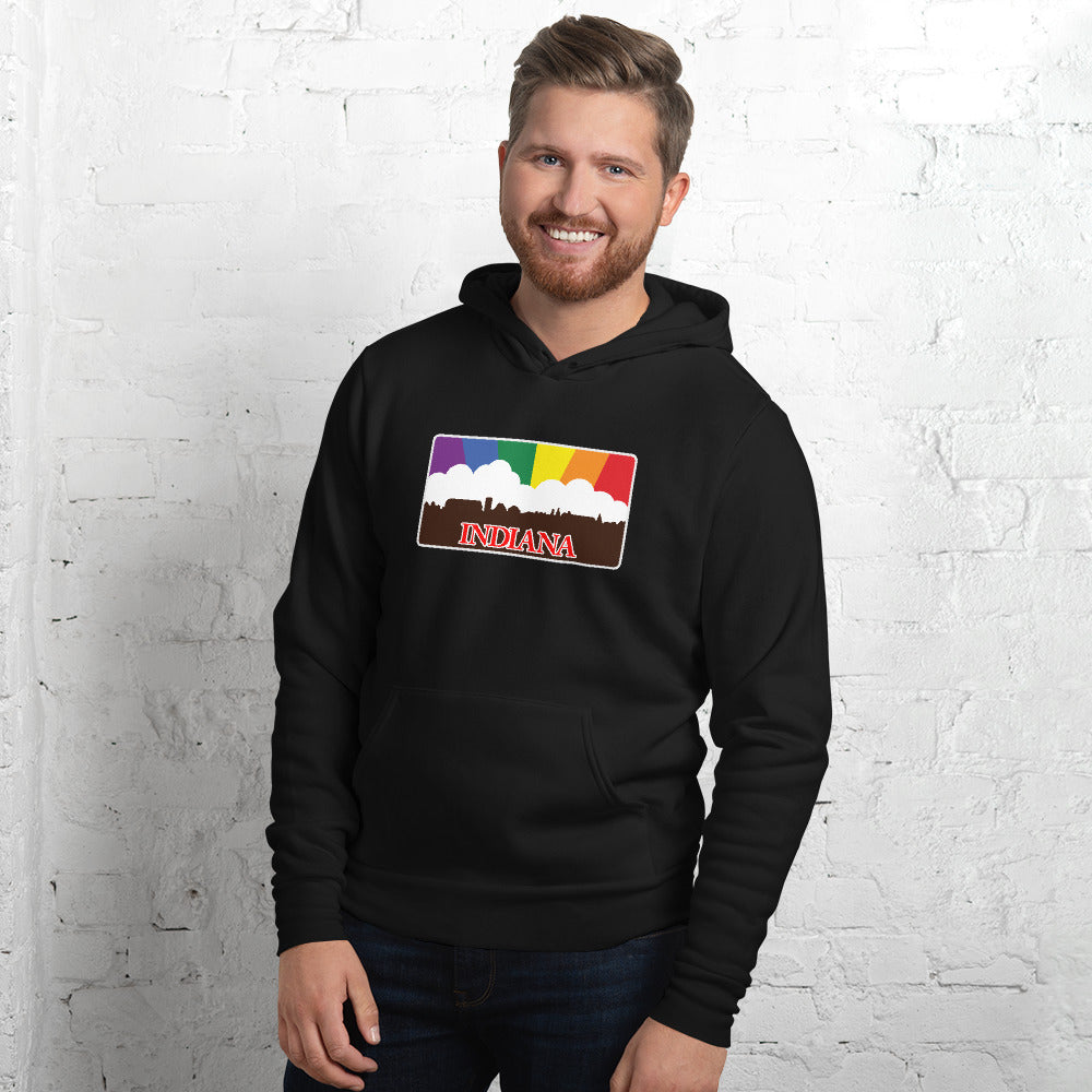 Indiana Pride Rainbow Sunset Unisex hoodie