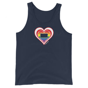 Pennsylvania Retro Pride Heart - Unisex Tank Top