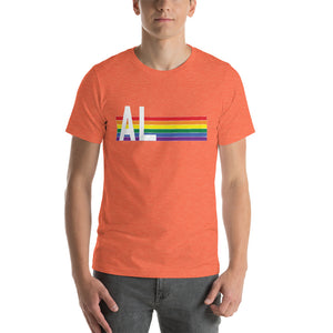 Alabama Pride Retro Rainbow Short-Sleeve Unisex T-Shirt