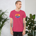 United States Retro Rainbow Round Short-Sleeve Unisex T-Shirt
