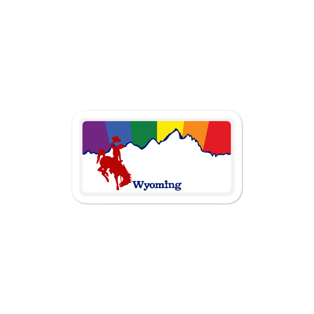 Wyoming Pride Rainbow Sunset sticker