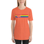 United States Retro Rainbow Outline Short-Sleeve Unisex T-Shirt