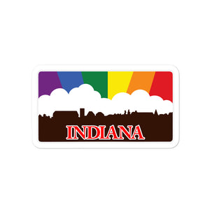 Indiana Rainbow Pride Sunset sticker