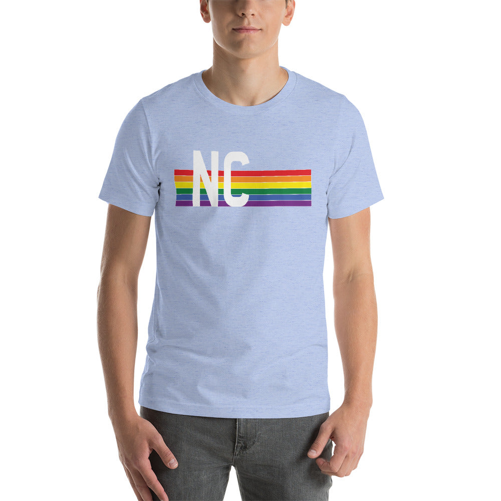 North Carolina Pride Retro Rainbow Short-Sleeve Unisex T-Shirt