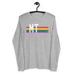 Montana Pride Retro Rainbow - Unisex Long Sleeve Tee