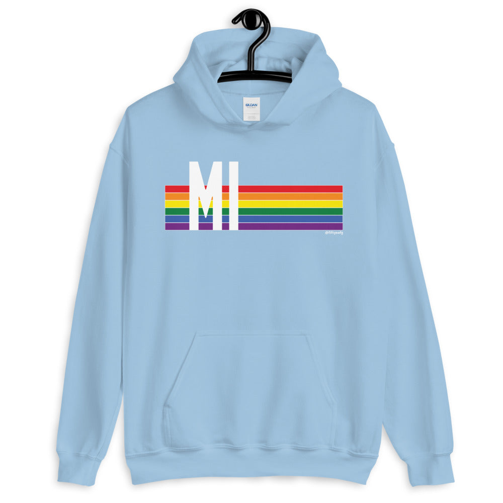Michigan Pride Retro Rainbow - Unisex Hoodie