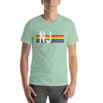 New Jersey Pride Retro Rainbow Short-Sleeve Unisex T-Shirt