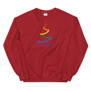 Bold Line Pride Tree Holigay - Unisex Sweatshirt