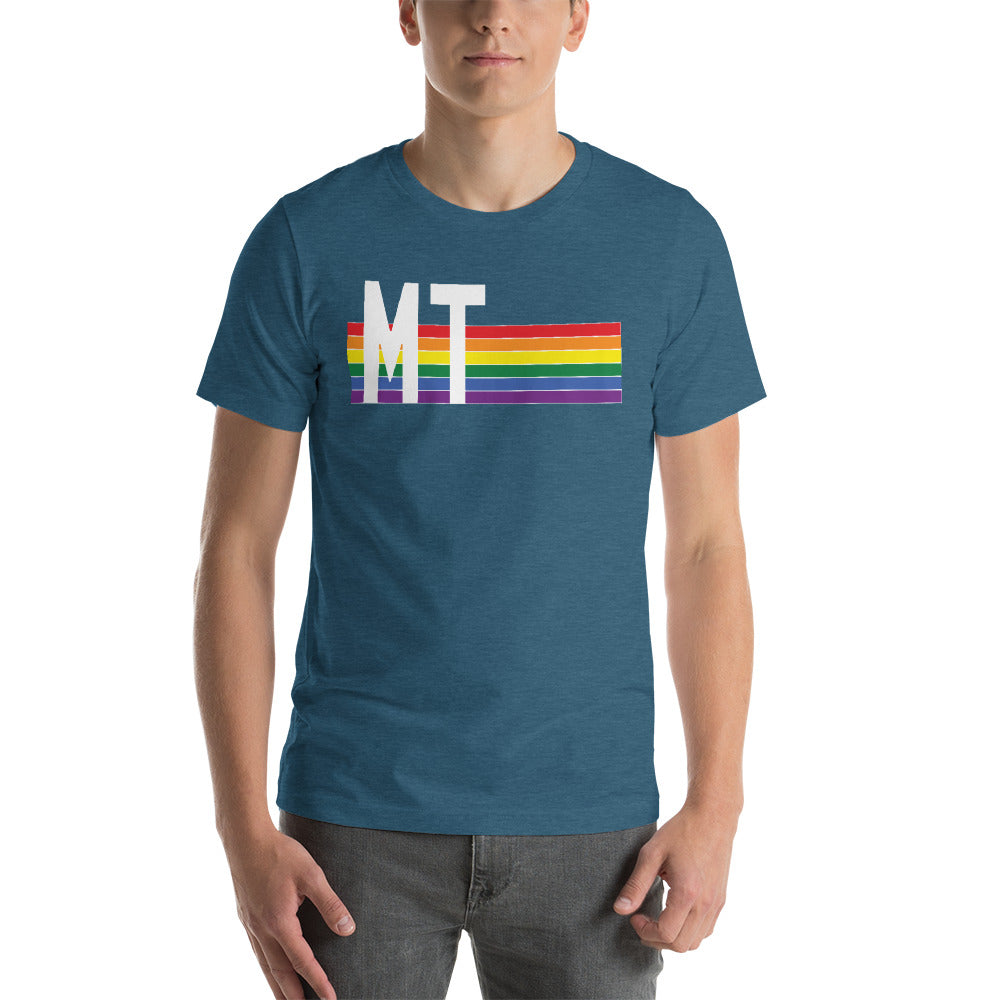 Montana Pride Retro Rainbow Short-Sleeve Unisex T-Shirt