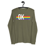 Oklahoma Pride Retro Rainbow - Unisex Long Sleeve Tee