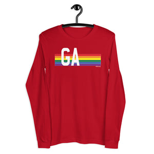 Georgia Pride Retro Rainbow - Unisex Long Sleeve Tee