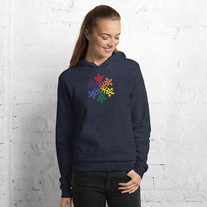 Pride Rainbow Snowflake Winter - Unisex hoodie
