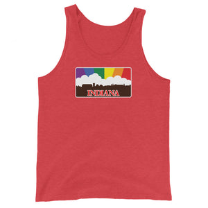 Indiana Pride Rainbow Sunset Unisex  Tank Top