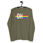 Ohio Pride Retro Rainbow - Unisex Long Sleeve Tee