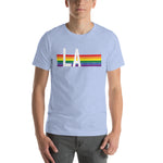 Louisiana Pride Retro Rainbow Short-Sleeve Unisex T-Shirt