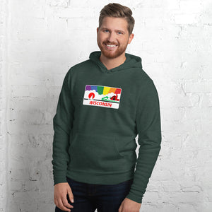 Wisconsin Pride Rainbow Sunset Unisex hoodie