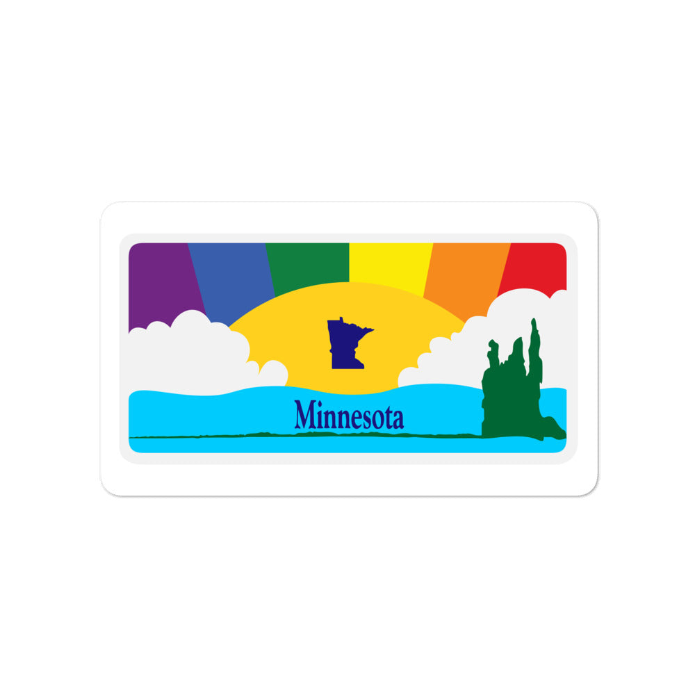 Minnesota Pride Rainbow Sunset sticker