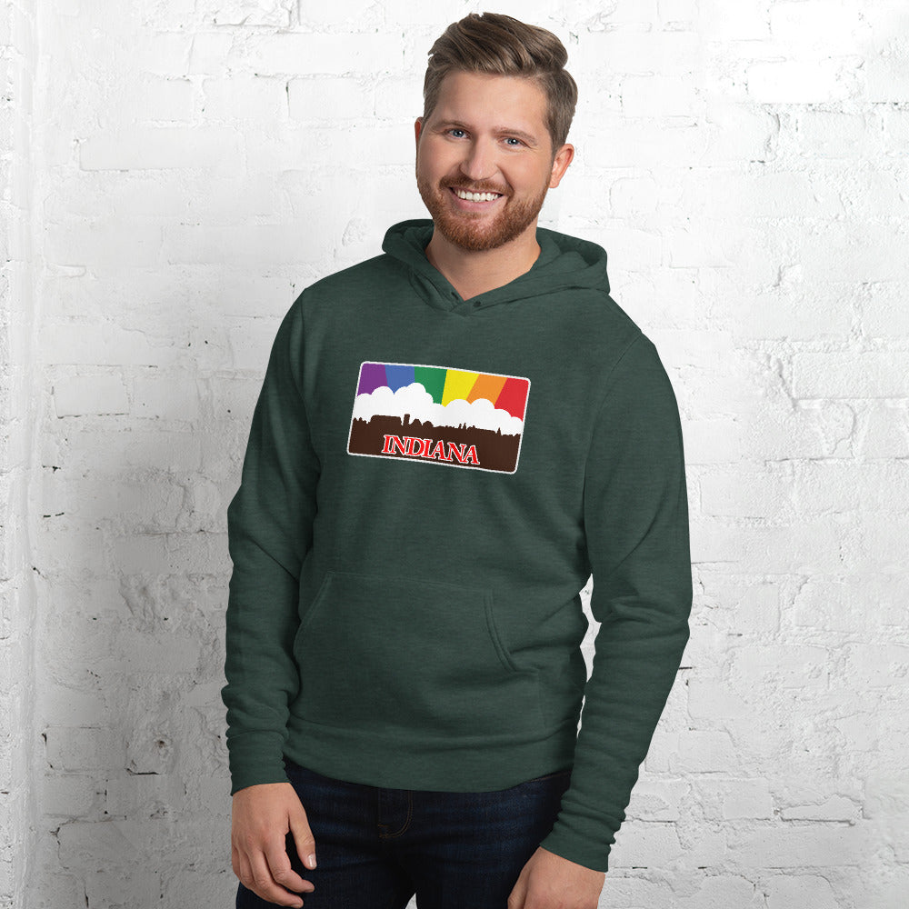 Indiana Pride Rainbow Sunset Unisex hoodie