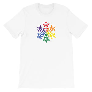 Pride Rainbow Snowflake Winter - Short-Sleeve Unisex T-Shirt