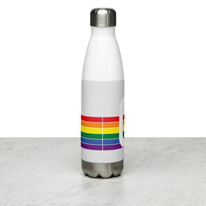 Connecticut Retro Pride Rainbow Stainless Steel Water Bottle