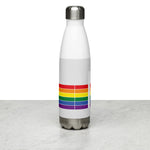 Iowa Retro Pride Rainbow Stainless Steel Water Bottle