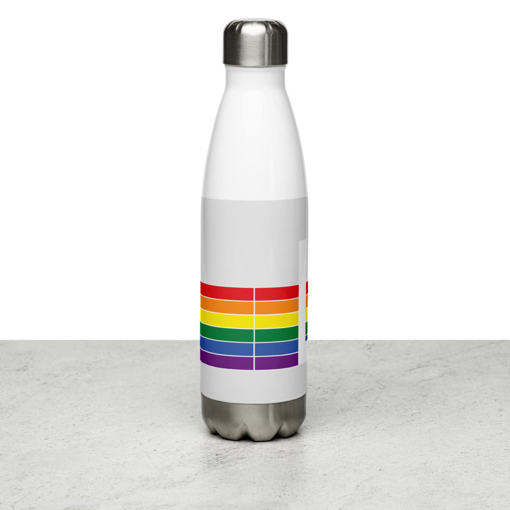 Louisiana Retro Pride Rainbow Stainless Steel Water Bottle