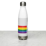 New Mexico Retro Pride Rainbow Stainless Steel Water Bottle