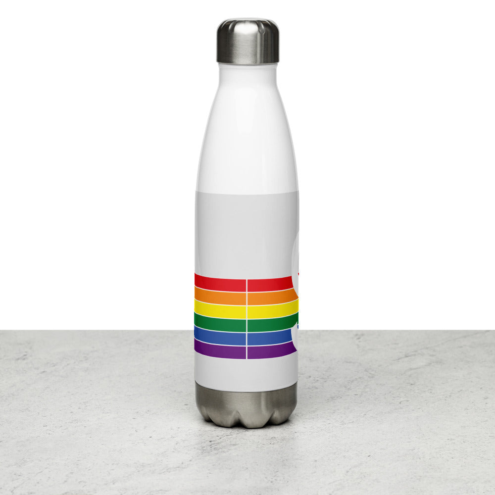 South Dakota Retro Pride Rainbow Stainless Steel Water Bottle